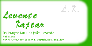 levente kajtar business card